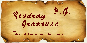 Miodrag Gromović vizit kartica